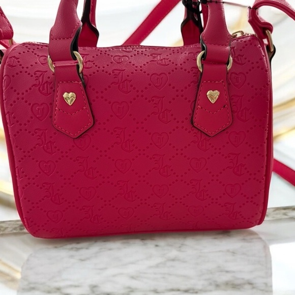 Juicy Couture Free Love satchel handbag in bright pink - Picture 3 of 9